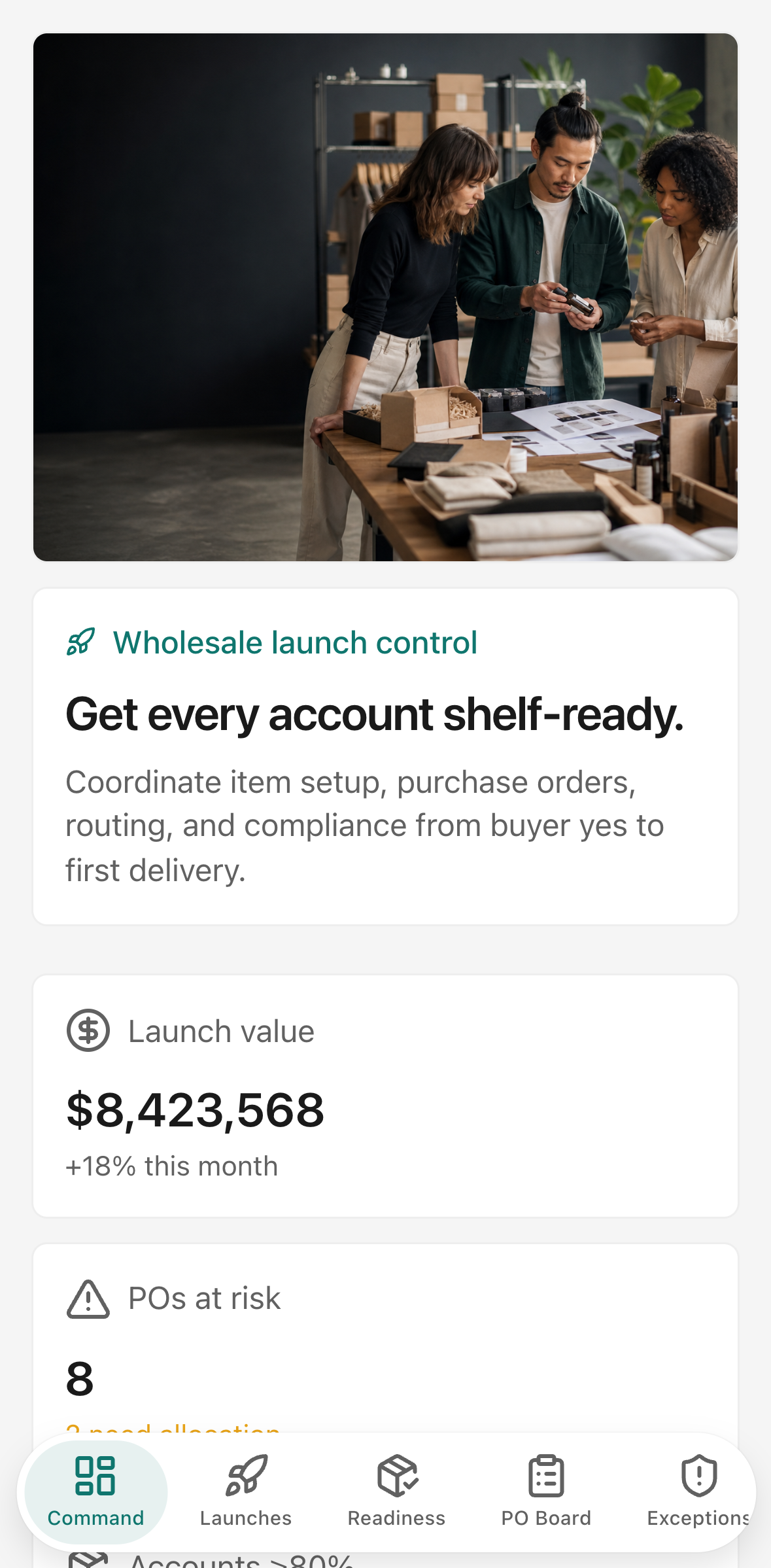 Wholesale Launch Desk — mobile screenshot