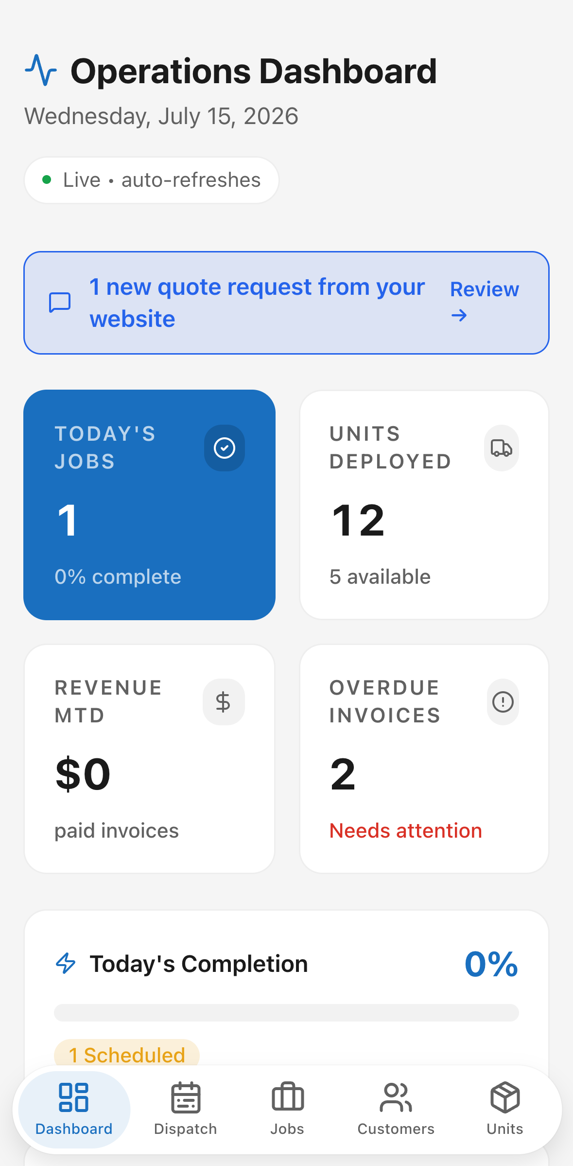 Back Office — mobile screenshot