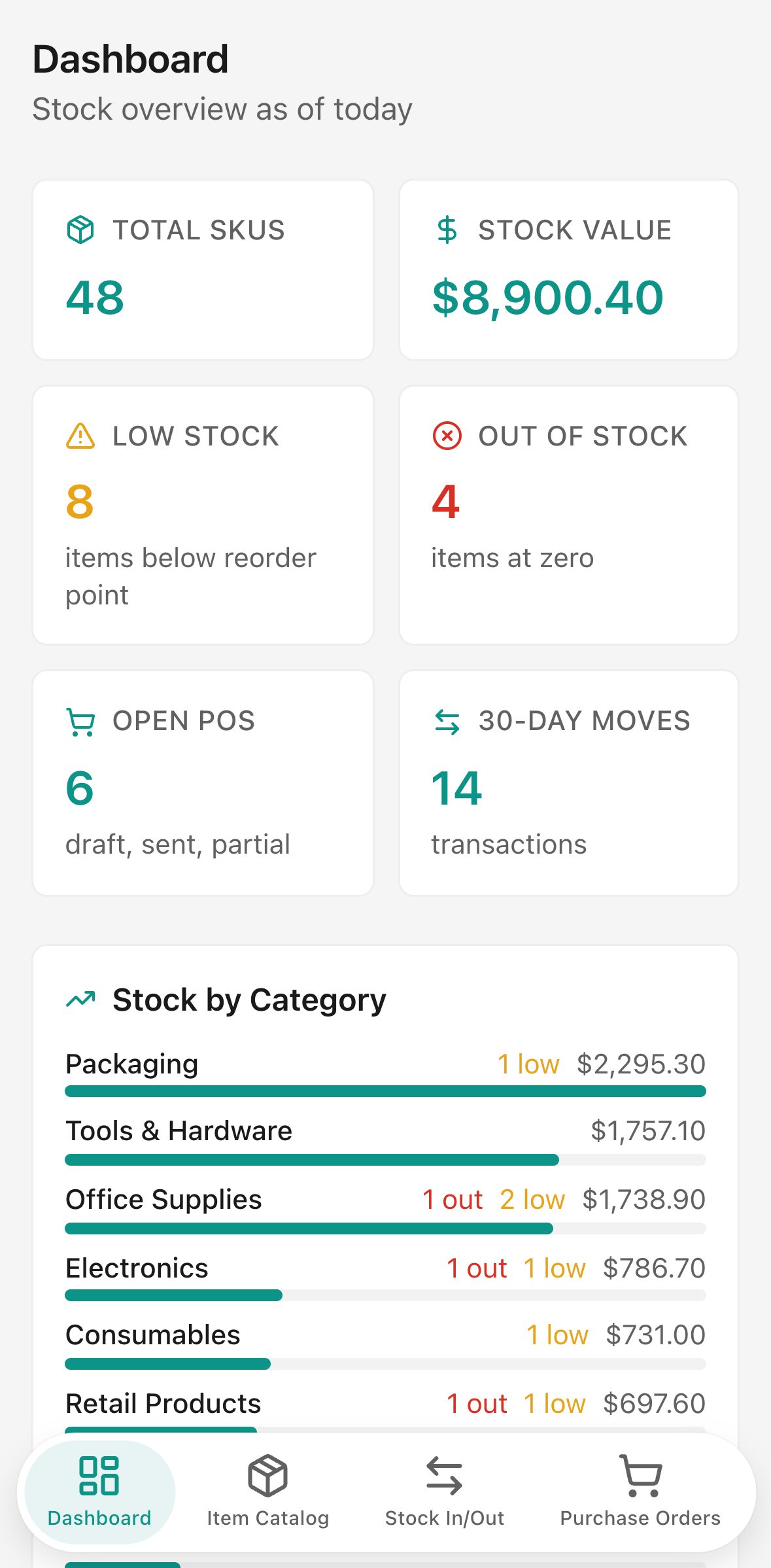 Inventory Manager — mobile screenshot