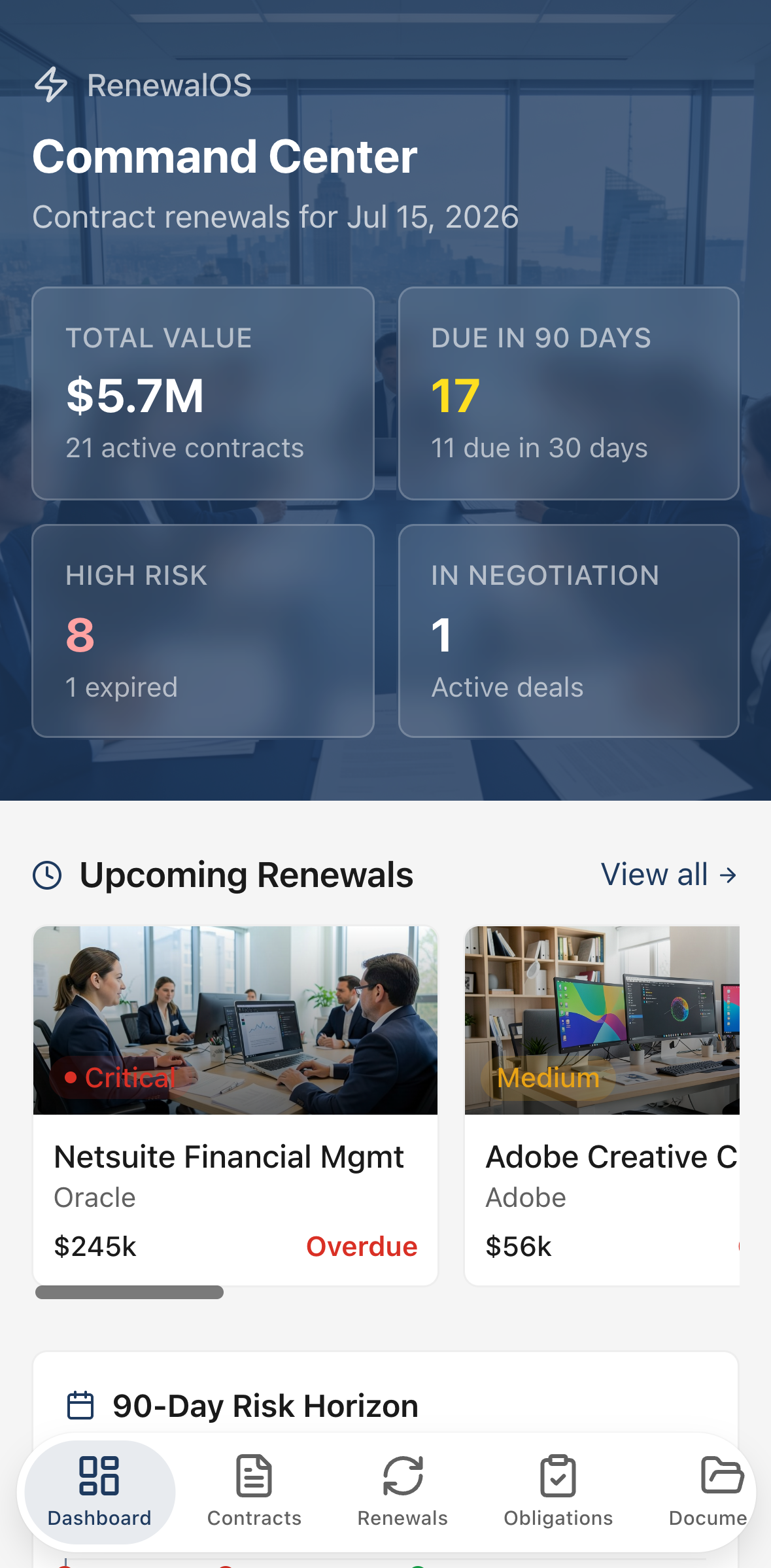 RenewalOS — mobile screenshot