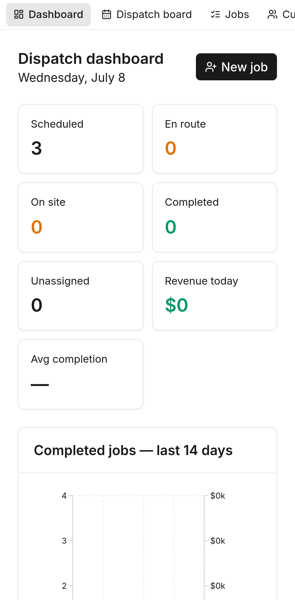 HVAC Dispatch on mobile