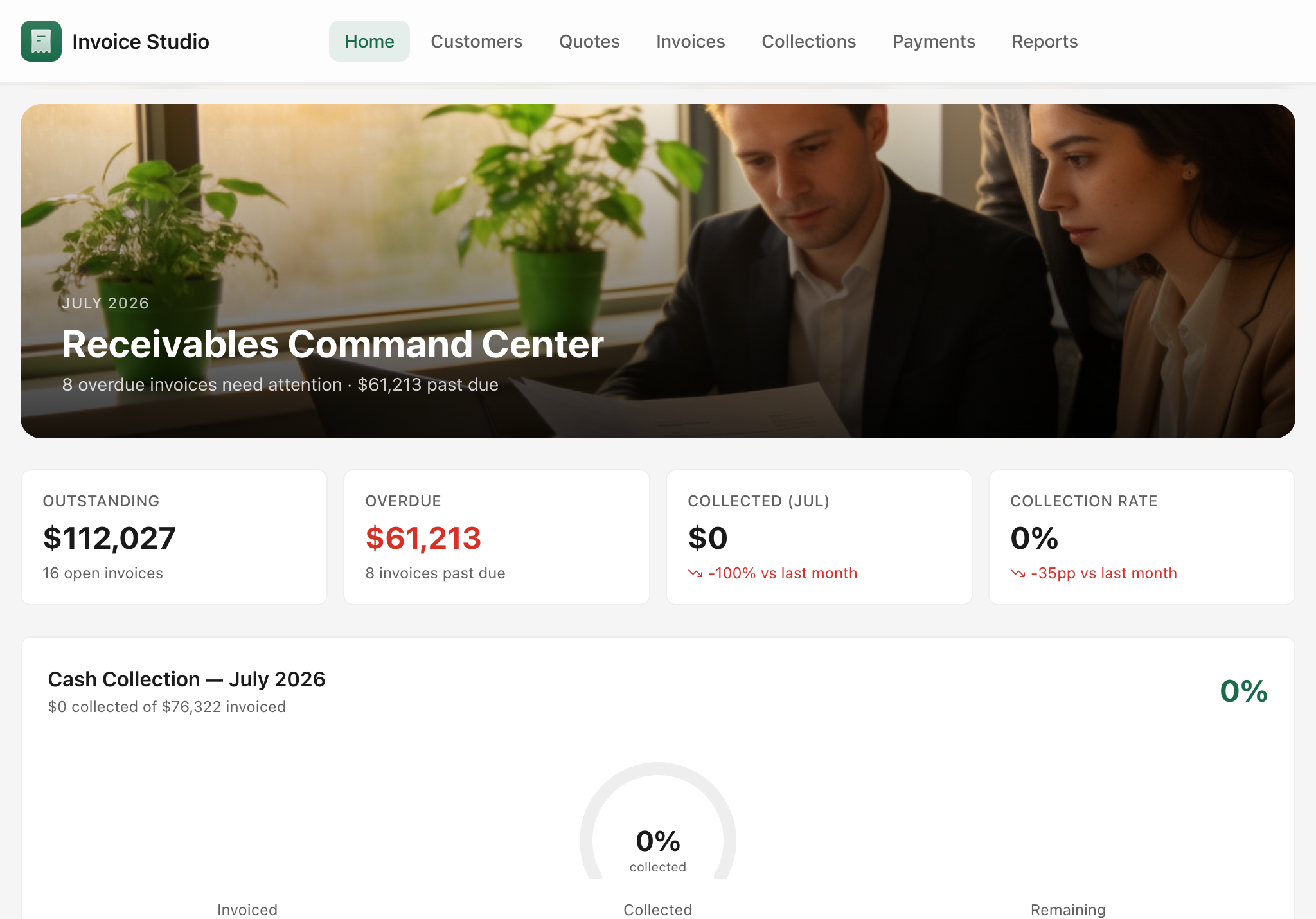 Invoice Studio — tablet screenshot