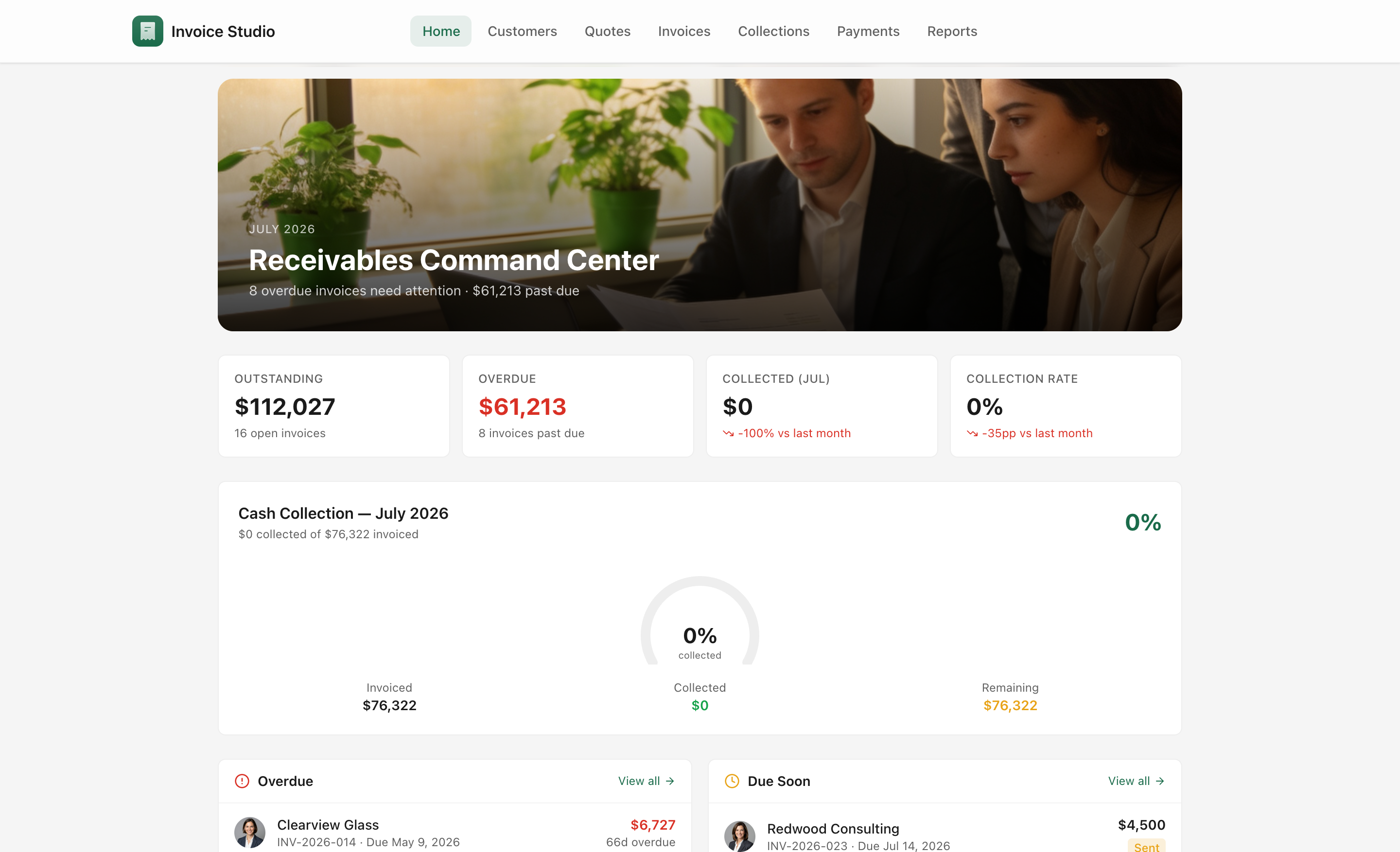 Invoice Studio — desktop screenshot