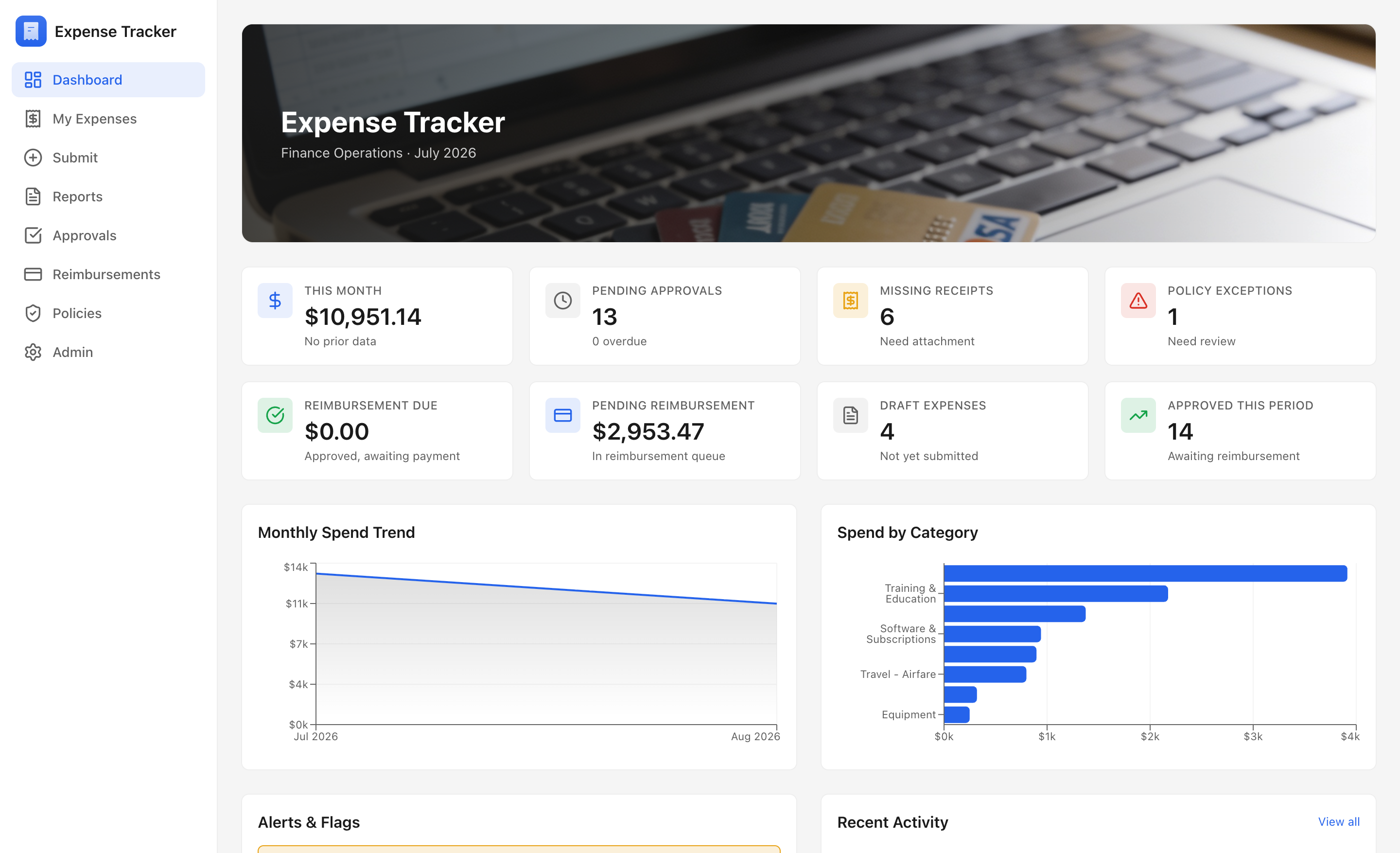 Expense Tracker — desktop screenshot