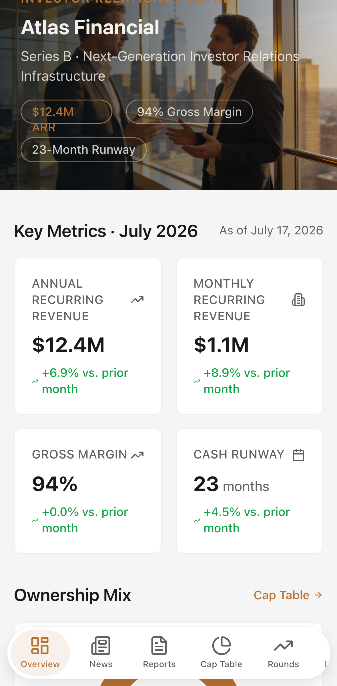 Investor Relations Atlas — mobile screenshot