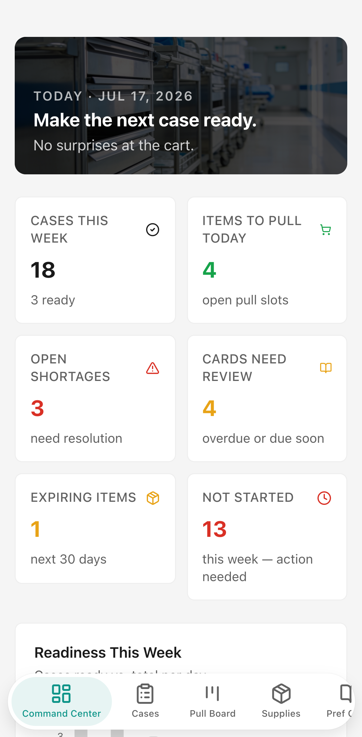 OR Materials Hub — mobile screenshot