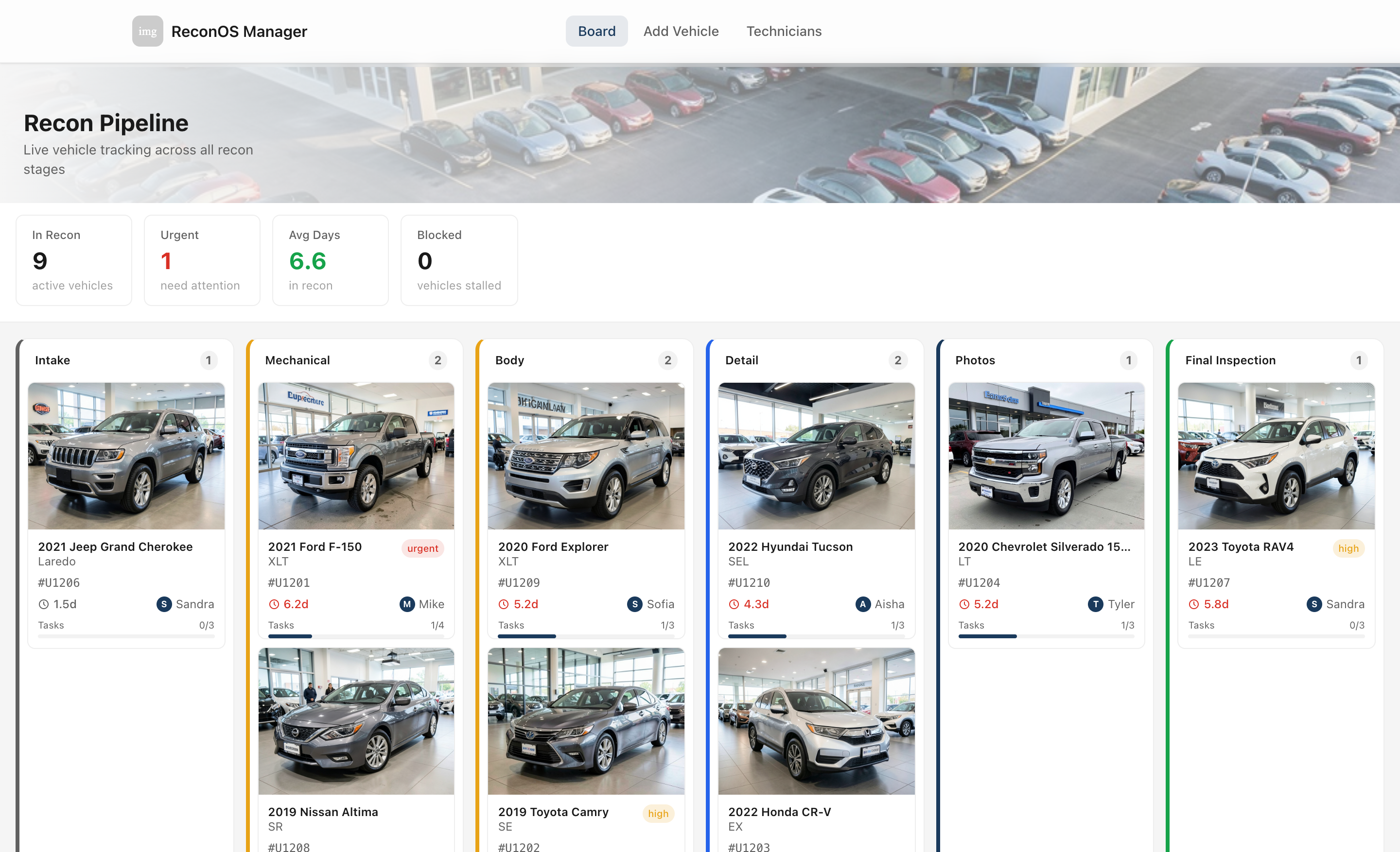 ReconOS Manager — desktop screenshot