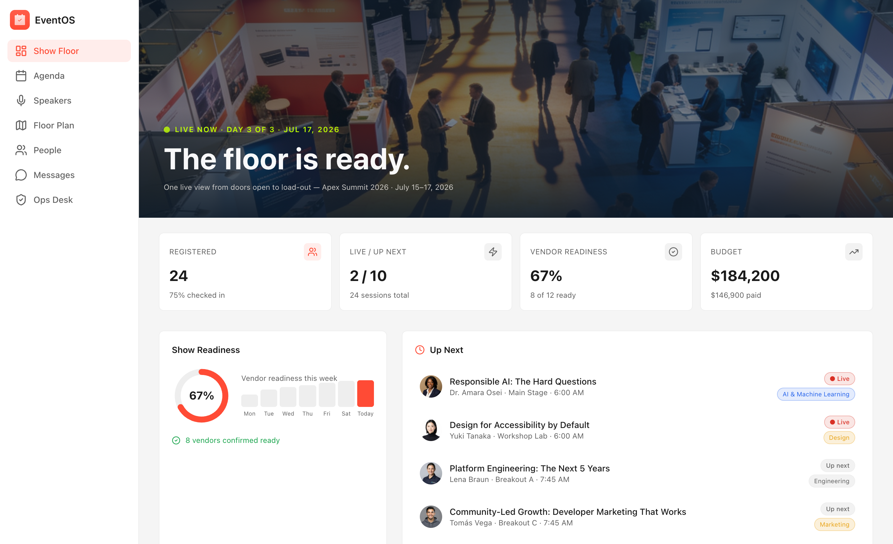 EventOS — desktop screenshot