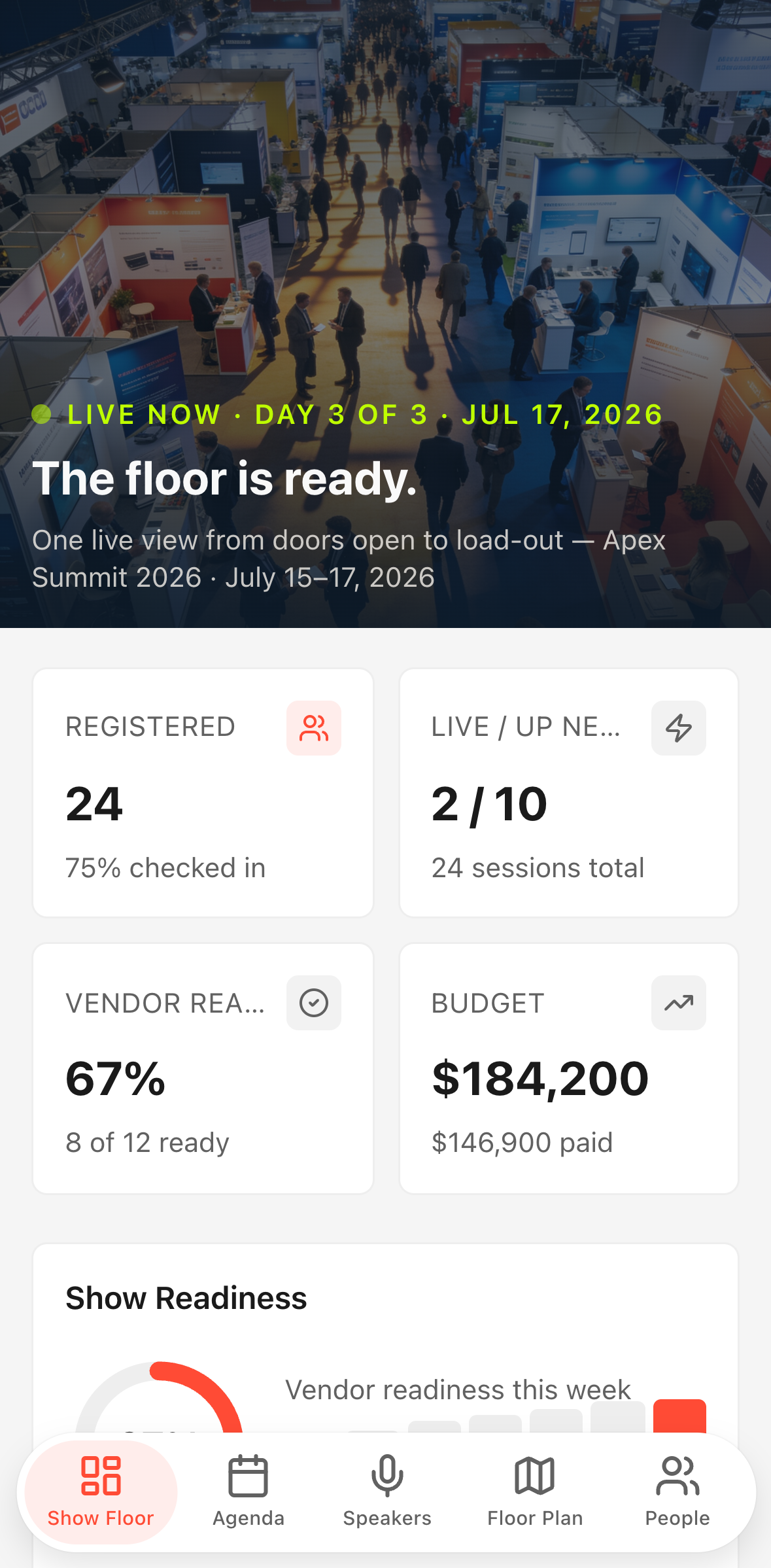 EventOS — mobile screenshot