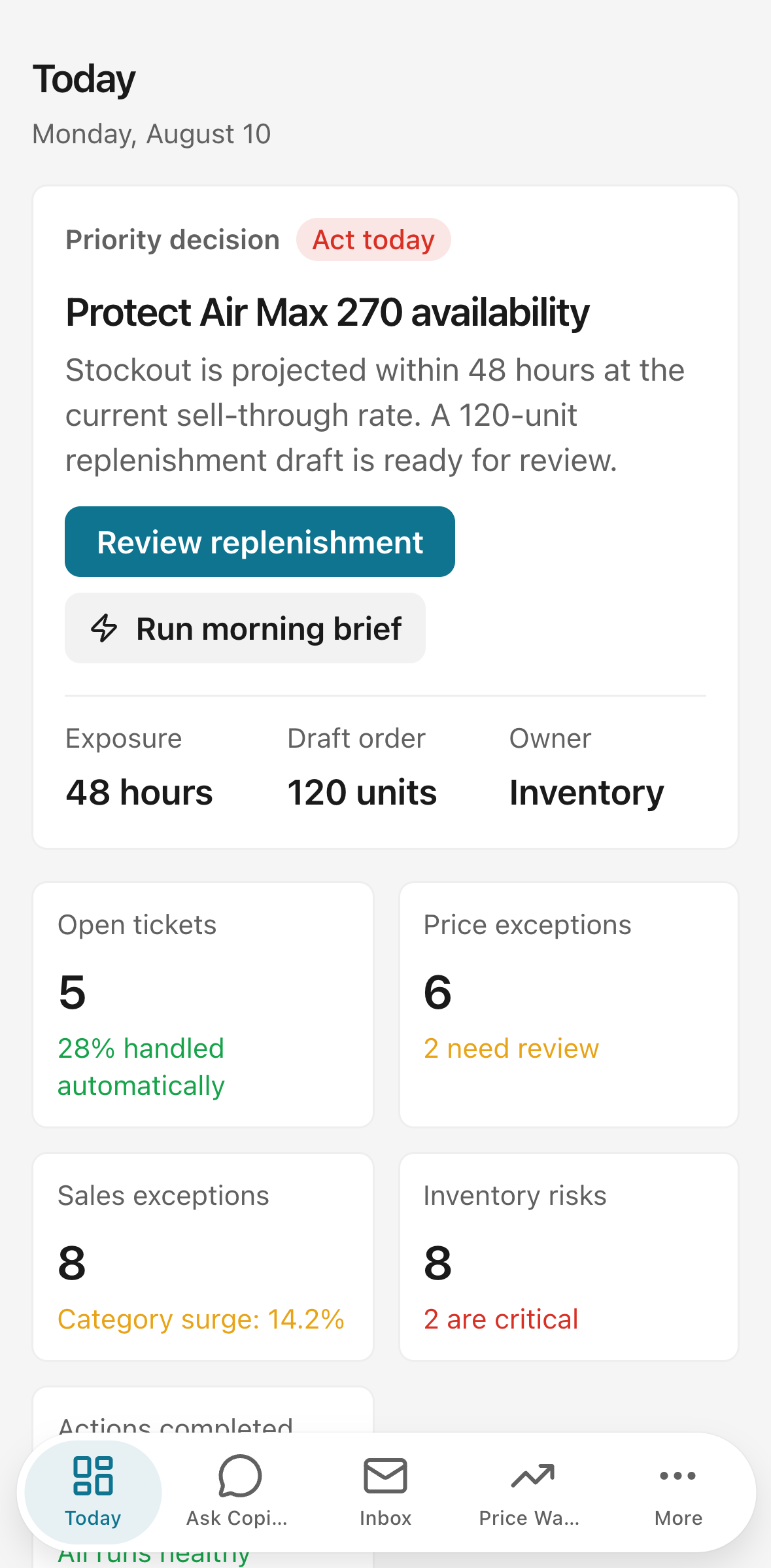 AI Retail Copilot — mobile screenshot